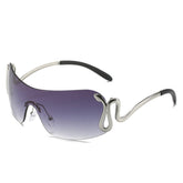 Trendy Punk Snake Frame Unisex Sunglasses